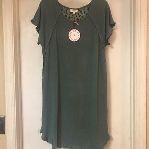 NWT Omgee green & black dress size S